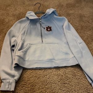Auburn University Light Blue Cropped Hoodie